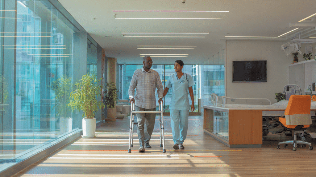 Stroke rehabilitation therapy session in Bangalore hospital