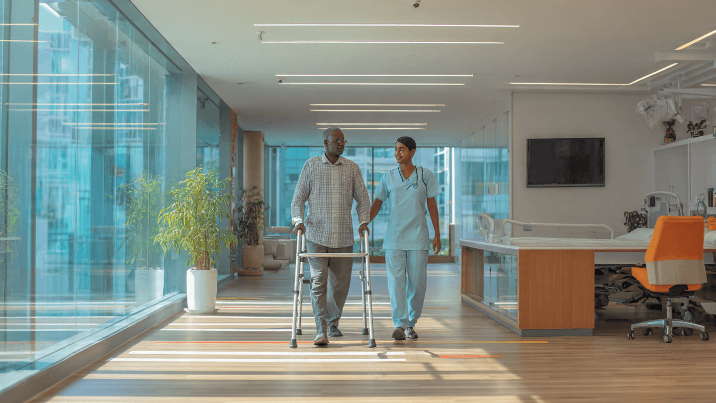 Stroke rehabilitation therapy session in Bangalore hospital